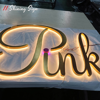 Logotipo de la marca de la empresa 3D cambiable, tienda al aire libre, letreros de letras retroiluminadas LED de negocios Diy personalizados