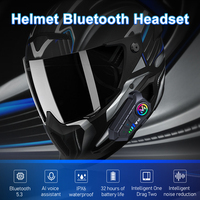 Casque de moto sans fil étanche Y10-2X, interphone pour 2 personnes, pour casque intégral ou demi-casque, avec batterie haute capacité