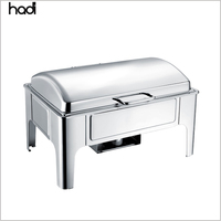 Großhandel 6-Liter Edelstahl Chafer Dish Gold Square Top Elektro Buffet Herd Hydraulic Hotel Restaurant Cheffing Dishes