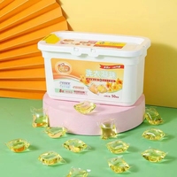 JIETI Capsules de lessive écologiques jetables 8gX50 pièces Protection des couleurs Formule à base de plantes Parfum floral frais de forêt