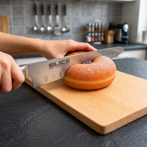 มีดเชฟอุตสาหกรรมแบบฟันเลื่อย ด้ามพลาสติก ผิวซาติน - Product Image 3