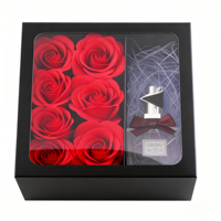 Caja de Regalo Creativa y Portátil con Forma de Carpeta para Bodas y San Valentín, Materiales Reciclados, Ventana Transparente de PVC para Perfumes y Cosméticos