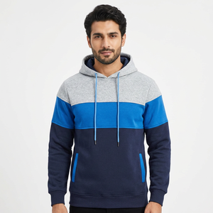 High Quality 350 GSM Solid Winter Polyester/Cotton Blend Regular Fit Men's Fleece Pullover <b>Hoodie</b> Front Custom Logo Quick Dry - Product Image 1