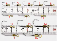 200 hameçons Iseama avec émerillon intégré pour la pêche en eau salée, accessoire pour leurres souples/durs avec rotation à 360 degrés