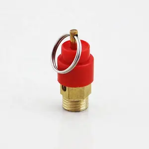 Válvula de alívio de segurança, queimador de água de gás bsp, chapéu amarelo, mini, pressão de ar, aro manual de temperatura normal de latão