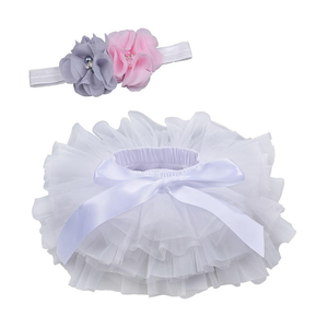 Vestiti all'ingrosso per neonate: Mini abiti tutù da principessa, graziosi completini estivi per bambine con gonna in rete e fascia per capelli a fiori - Product Image 5