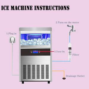 เครื่องทำน้ำแข็งก้อนเชิงพาณิชย์ Shanyou Cube Ice Machine กำลังการผลิตสูง 220v/50hz ผลิตได้ 40 กก./วัน ขายส่ง เหมาะสำหรับทำขนม - Product Image 6
