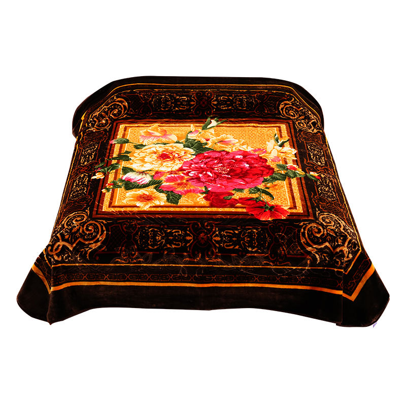 สีน้ำตาล/ลายดอกไม้