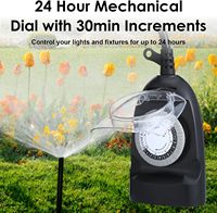 Enchufe Temporizador para Exteriores, Temporizador Programable de 24 Horas, Enchufe Temporizador para Hogar y Jardín