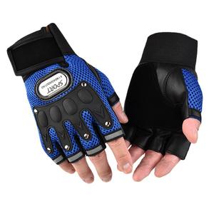 Vente en gros de gants de moto à demi-doigts avec logo personnalisé Cavalier pour hommes combattant tout-terrain - Product Image 4