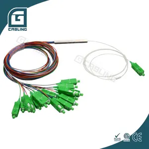 Gcabling divisor de fibra óptica plc, 1x4 1x8 1x16 1x32 sc apc upc fibra ótica mini compacto fibra ótica plc divisor óptico