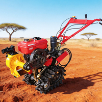 Nuevo Diseño, Motocultor de 7HP 170F con Doble Cadena Elevada Triangular y Arado Reversible para Agricultura