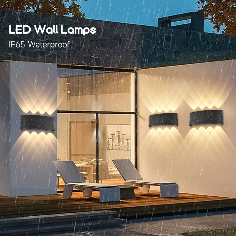Modern up and Down LED Wall Lamp IP65 Waterproof Outdoor Wall Sconce Light Fixture 4W 6W 8W for Exterior Porch Garden Wall Mount · image 5