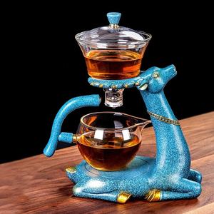 Стеклянный автоматический ленивый чайный набор, магнитный вращающийся термостойкий чайник Kungfu - Product Image 3