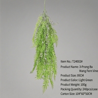 Planta Artificial de Interior con Hojas de Helecho Persa de Plástico, Tacto Real, para Colgar en la Pared, Accesorio para Bodas y Bares, Planta Verde Colgante de 30cm-100cm