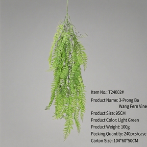 Feuille de fougère persane artificielle en plastique, toucher réel, pour décoration murale, accessoire de mariage ou de bar, plante verte tombante, 30cm-100cm, pour intérieur - Product Image 2