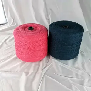 Venda por atacado de fábrica baixo preço, costura à mão, dyed yarn 28nm/2 caxemira-semelhante 70% recycled poliéster 30% em massa acrílico misturado fio