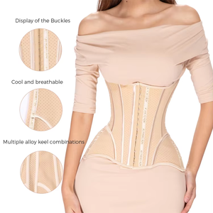 Ingrosso Guaina Modellante in Lattice per <span class=keywords><strong>Donna</strong></span> con 11 Stecche in Acciaio, Controllo Pancia, Effetto Clessidra, Cintura Faja - Product Image 3