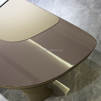 Table de bureau Design haut de gamme italie cuir Piano peinture bois massif patron bureau luxe moderne créatif en forme spéciale bureau d'ordinateur