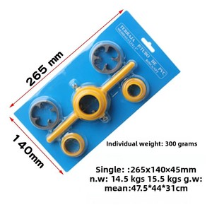 Chuyên nghiệp PVC Ống Screwdriver khai thác Kit tap Die cắt chủ đề mở rộng Công cụ Sửa chữa cờ lê thiết lập cho hệ thống ống nước cho thợ ống nước - Product Image 2