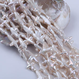 Cadena de Perlas de Agua Dulce Naturales con Orificio Vertical Cruzado de Estilo Barroco, Perlas Sueltas para DIY, Venta al por Mayor en Zhuji - Product Image 5