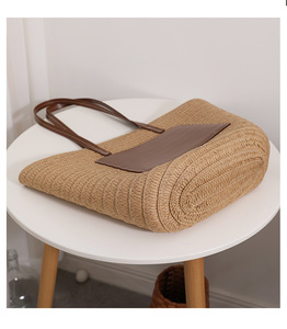 Bolso de Verano <span class=keywords><strong>2023</strong></span> para Mujer, Tejido a <span class=keywords><strong>Crochet</strong></span> con Borla, Bolso de Playa de Paja Hecho a Mano, Bolso Tejido, Cartera, Clutch - Product Image 6