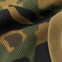 Camiseta Henley de Manga Larga para Hombre, Estilo Waffle, Personalizada, Camuflaje, Tejido Térmico, Estilo Vintage, para Marcas