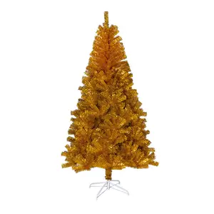Custom Size PVC PE PET Metal Frame Artificial Christmas Trees With Decoration