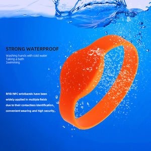 Водонепроницаемый мини-браслет из силикона с лазерной гравировкой логотипа, цветным наполнением, <span class=keywords><strong>RFID</strong></span>, NFC 13.56 МГц для бесконтактной оплаты и визитной карточки - Product Image 4