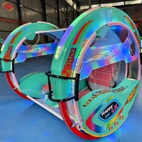 Voiture à roulettes 360° rentable pour deux personnes, double siège, pour projets de centres commerciaux intérieurs et extérieurs destinés aux exploitants de sites événementiels