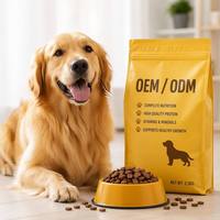 Makanan Anjing Kering Alami Tinggi Protein Bebas Biji-bijian Rasa Ayam Bebas Aditif Kibble Anjing Dewasa OEM Merek Kustom Label Pribadi