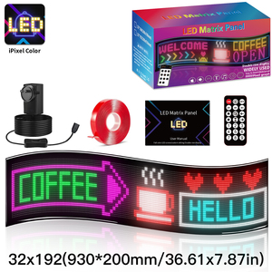 Nuovo Pannello LED Flessibile Personalizzato 32*192 per Display Animazioni Occhi Lampeggianti <span class=keywords><strong>Auto</strong></span>, Universale 12V, Marca BGZM - Product Image 3