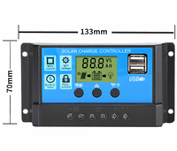 Controlador Solar MPPT PWM 12V/24V 10A-30A, Regulador Inteligente Automático con Pantalla LCD, Certificado ROHS, para Protección de Sistemas de Energía Solar