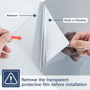 Film décoratif moderne pour fenêtre effet miroir unidirectionnel avec protection UV, isolation thermique et solaire pour vitres - Échantillon gratuit disponible - Product Image 2