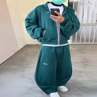 Setelan Training Santai 100% Katun Model Baggy Relaxed-fit Slouchy Hip Hop untuk Pria