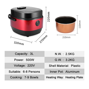 Nồi Cơm Điện Carb Thấp Thông Minh 3L Nồi Bên Trong Bằng Thép Không Gỉ Nồi Cơm Điện Kỹ Thuật Số Nhỏ Đường Thấp - Product Image 5
