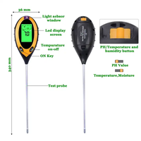 Testeur de sol 4 en 1 PH/Température/Humidité/Lumière du soleil Testeur numérique de pH du sol pour jardin Plante Fleur