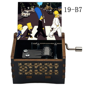 Caja de Música de Los Simpson con Manivela, Movimiento Musical Especial, Lindos Amigos de Madera, Regalo Familiar de Navidad - Product Image 3