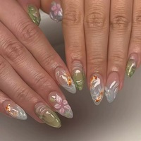 Ongles à presser OEM, courts, carrés, écologiques, haute résistance, doux pour la peau, pour le bureau, toutes occasions, tons doux