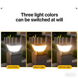 <span class=keywords><strong>Lampe</strong></span> solaire de jardin étanche à trois couleurs SMD5050, lumière LED pour piliers, décoration paysagère pour portail de jardin, <span class=keywords><strong>lampe</strong></span> de <span class=keywords><strong>colonne</strong></span> - Product Image 3