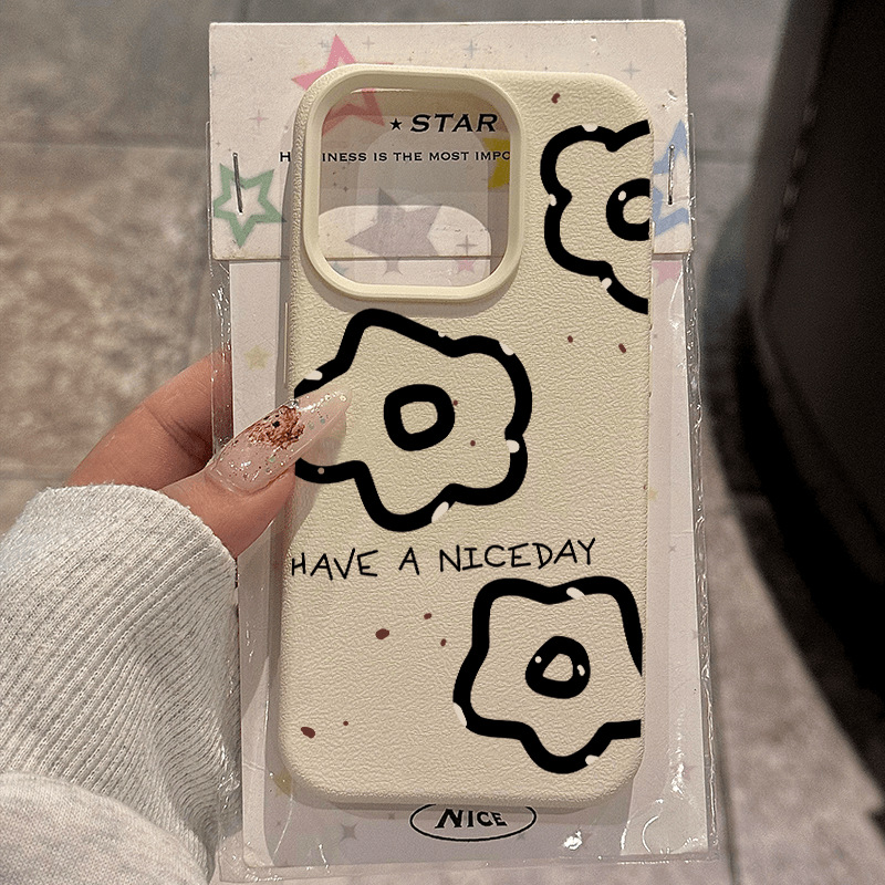 Line Flowers [Antique White Lychee Pattern]