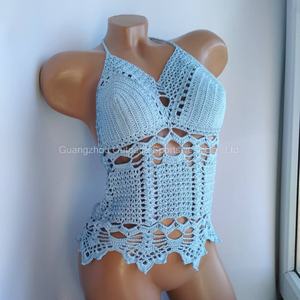 ชุดบิกินี่โครเชต์แฮนด์เมดแบบเว้าลายพิเศษสำหรับสาวๆ ชุดว่ายน้ำวันพีซเซ็กซี่ ชุดว่ายน้ำชายหาดสำหรับผู้หญิง - Product Image 1