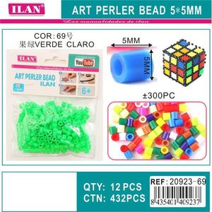 Perline Ilan Art Perler 5x5mm Verde Chiaro per Artigianato e Progetti Fai-da-Te - Product Image 1