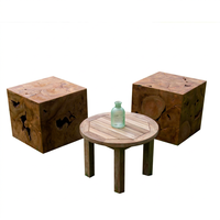 Table en bois de teck massif de haute qualité, design minimaliste, couleur personnalisée, mobilier d'extérieur, utilisation en extérieur dans les fermes et parcs