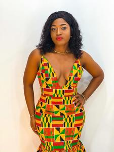 Vente Chaude Robe Sexy sans Manches Motif Kente Robe de Soirée Élégante <span class=keywords><strong>Africaine</strong></span> Imprimé <span class=keywords><strong>Wax</strong></span> Décontractée pour Femmes Vêtements - Product Image 6