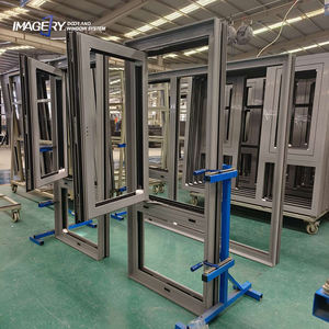 Fenêtre à battant en aluminium à rupture <span class=keywords><strong>de</strong></span> pont thermique insonorisée en verre trempé triple série 8018 moderne pour usage domestique - Product Image 3