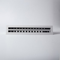 Grille de ventilation linéaire en aluminium réglable pour plafond, diffuseur à 2 fentes, prix usine Ventech HVAC