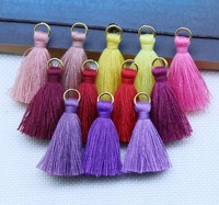 Großhandel Metallring 3,5 cm Polyester-Baumwolle Quasten Kurz hängende Quasten im chinesischen Stil