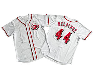 Maglia da baseball personalizzata Cincinnati Reds con logo ricamato e stampato - Servizio personalizzato per i tifosi dell'AL - Product Image 4
