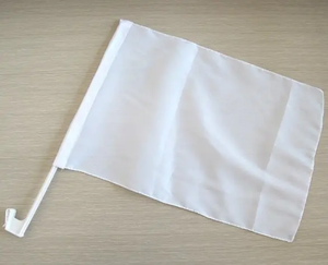 Customized Mini Car <b>Flags</b> Window Clips Polyester Wholesale Custom Sublimation <b>Blank</b> Car <b>Flag</b> for Window With Pole Plastic - Product Image 6